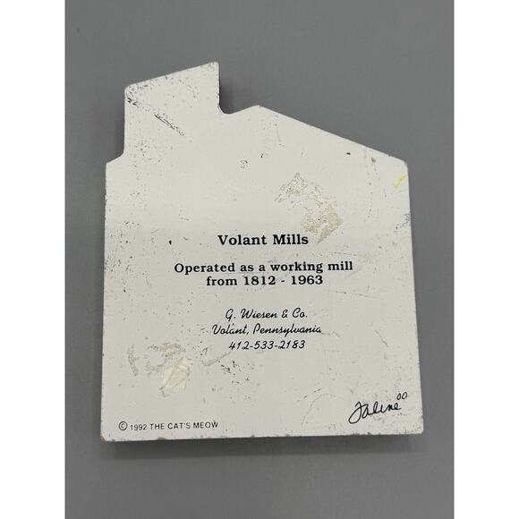 Vintage Cat's Meow Fall Series Volant Mills Building READ DETAILS - Picture 2 of 4